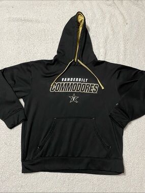 Mens size large Vanderbilt Commodores Black & Gold Hoodie champion brand